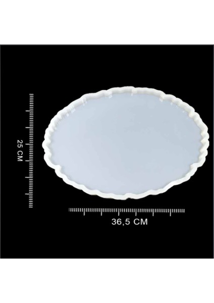 Epoksi Silikon Kalıp Oval Dalgalı Tepsi (Supla) Kalıbnı Yerli 25X33.5 cm fiyatları