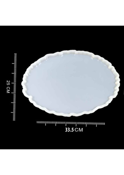Epoksi Silikon Kalıp Oval Dalgalı Tepsi (Supla) Kalıbnı Yerli 25X33.5 cm fırsatları