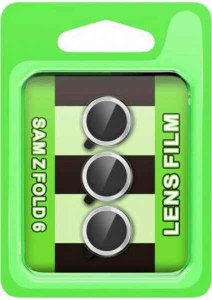 Samsung Galaxy Z Fold 6 Raze Metal Kamera Lens - Gümüş