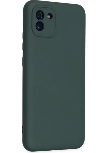 Samsung Galaxy A03 Kılıf Nano Içi Kadife Silikon - Koyu Yeşil fiyatları