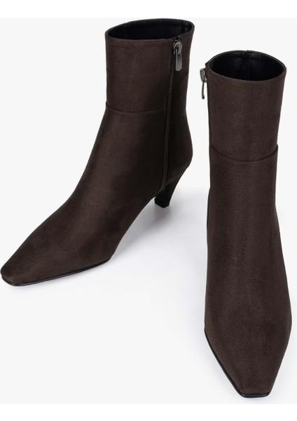 Kadın Noria Kahve Süet Kısa Topuklu Bot modelleri