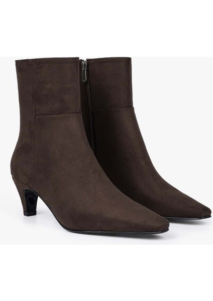 Kadın Noria Kahve Süet Kısa Topuklu Bot indirimleri