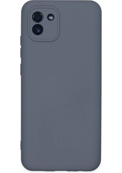 Samsung Galaxy A03 Kılıf Nano Içi Kadife Silikon - Gri