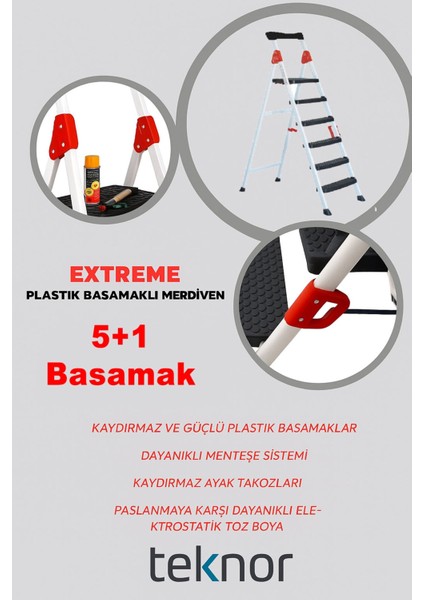 Extreme Plastik Basamaklı Metal Merdiven fiyatları