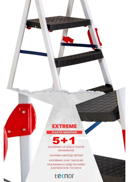 Extreme Plastik Basamaklı Metal Merdiven modelleri