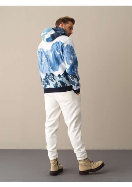 Erkek Mavi Regular Fit Polar Sweatshirt