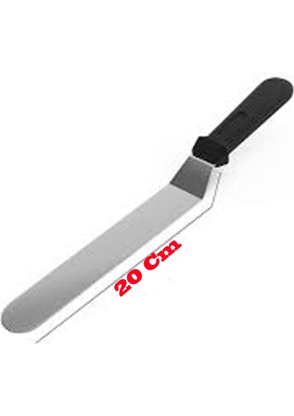 Eğik Pasta Sıvama Spatulası Oval Uçlu B072 20 cm fiyatları