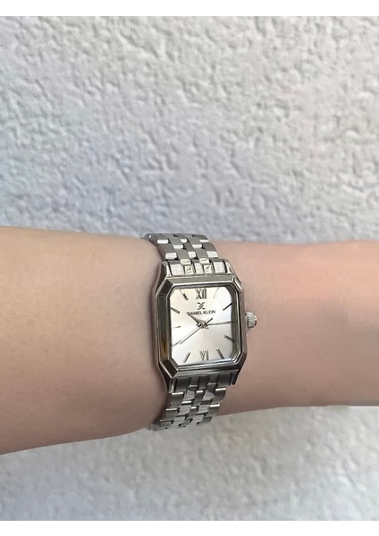 DKE.1.10921 Kare Kadran 3 Atm Suya Dayanıklı Kadın Kol Saati