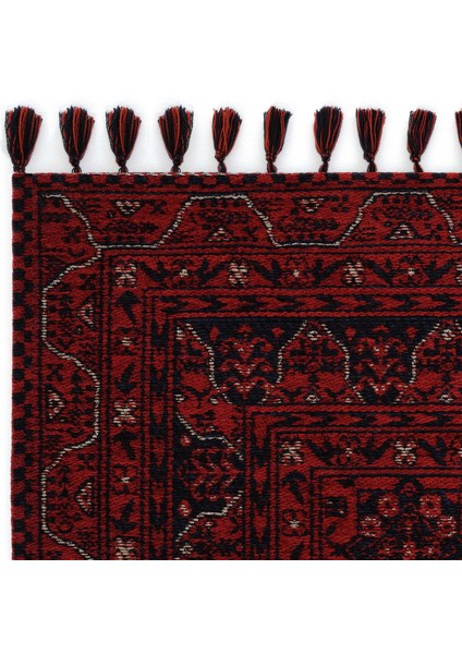 Atlas 02 Kırmızı Mutfak Halısı Yıkanabilir Halı Kaymaz Taban Yolluk Afgan Halısı Salon Halısı fırsatları