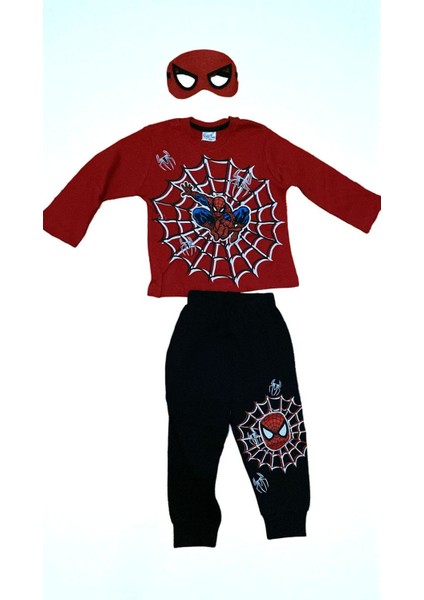 Çocuklar Için Göz Maskeli Karakter Baskılı %100 Pamuk 3 Lü Pijama Takımları fiyatları