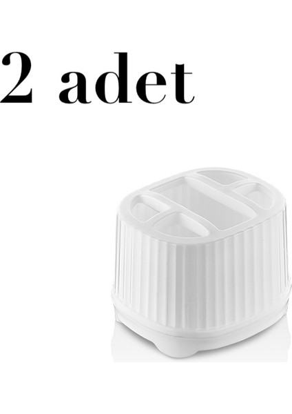 2 Adet Setüstü Diş Fırçalık Qlux Diş Fırçalık L-00848 Bpa Içermez Banyo Düzenleyici