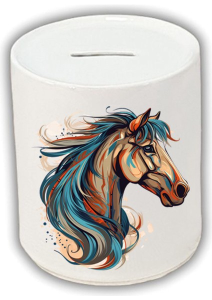 At Kafası Baskılı Kumbara - Para Biriktirme Kumbarası