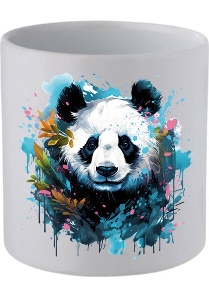 Modern Pandalı Kulpsuz Kupa Bardak Doğum Günü Hediyeleri - Seramik Kahve, Su Hediyelik Bardağı