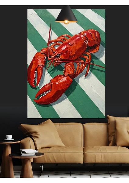 Kırmızı Istakoz Dekoratif Kanvas - Mdf Ahşap Tablo fırsatları