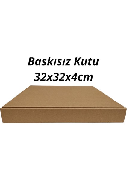 Baskısız Pizza Kutusu (32X32X4) 10 Adet Kutu Rengi 32 x 32 x 4 10'lu Pide Kutusu