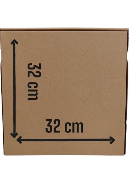 Baskısız Pizza Kutusu (32X32X4) 10 Adet Kutu Rengi 32 x 32 x 4 10'lu Pide Kutusu