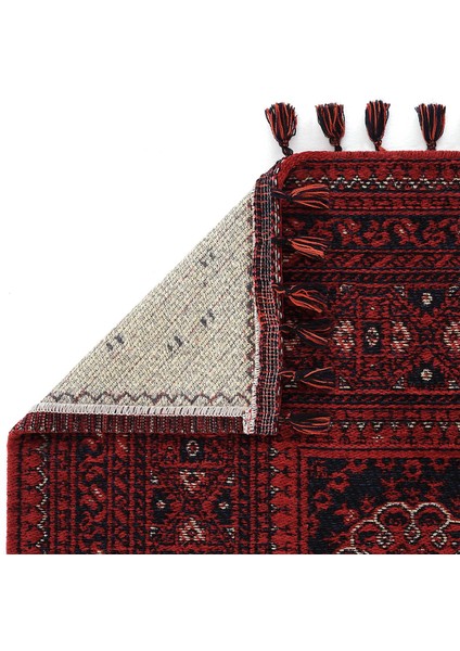 Atlas 03 Kırmızı Mutfak Halısı Yıkanabilir Halı Kaymaz Taban Yolluk Afgan Halısı Salon Halısı indirimleri