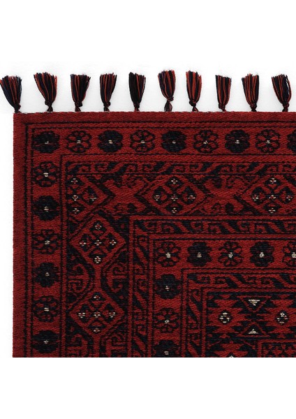 Atlas 04 Kırmızı Mutfak Halısı Yıkanabilir Halı Kaymaz Taban Yolluk Afgan Halısı Salon Halısı fırsatları