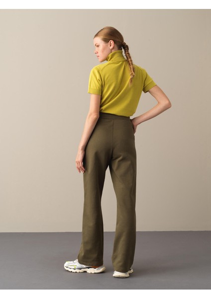 Kadın Haki Oversize Sweat Pantolon