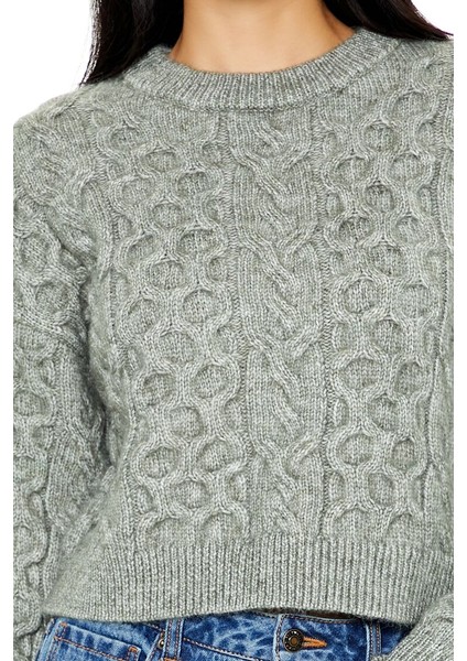 Bal Peteği Örgü Desenli Kazak modelleri