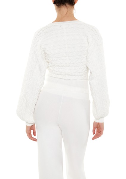 Örgü Kruvaze Yaka Kazak indirimleri