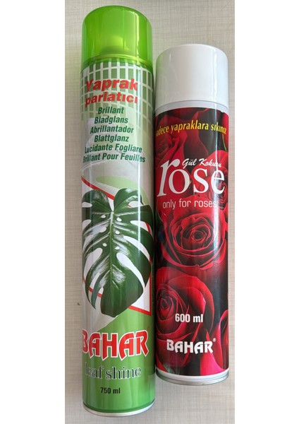Yaprak Parlatıcı Sprey 750 ml & Gül Kokusu Rose Only For Rose 2'li Avantaj Paketi