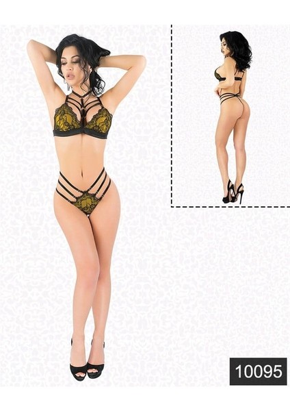 Arias Closet Seksi Sarı Lamine Jartiyer Takım