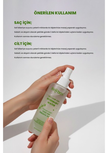Biberiye Suyu - Dökülme Karşıtı ve Saç Uzatma Etkili Saç Toniği Pure Rosemary Water 150ML fiyatları