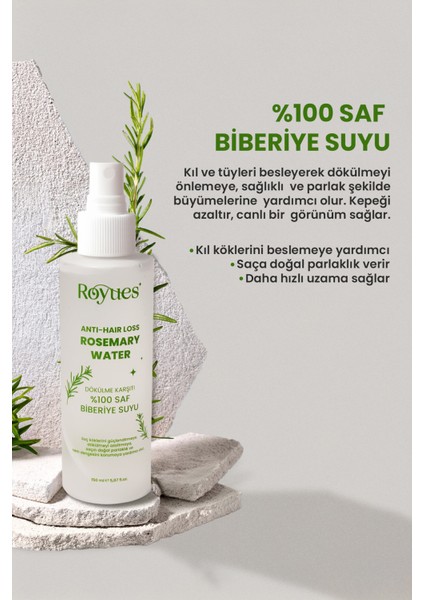Biberiye Suyu - Dökülme Karşıtı ve Saç Uzatma Etkili Saç Toniği Pure Rosemary Water 150ML modelleri