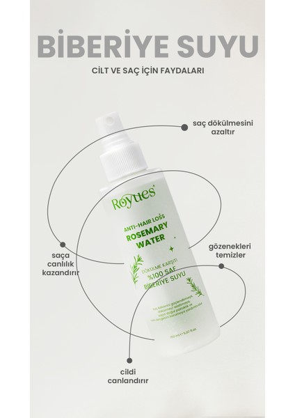 Biberiye Suyu - Dökülme Karşıtı ve Saç Uzatma Etkili Saç Toniği Pure Rosemary Water 150ML indirimleri