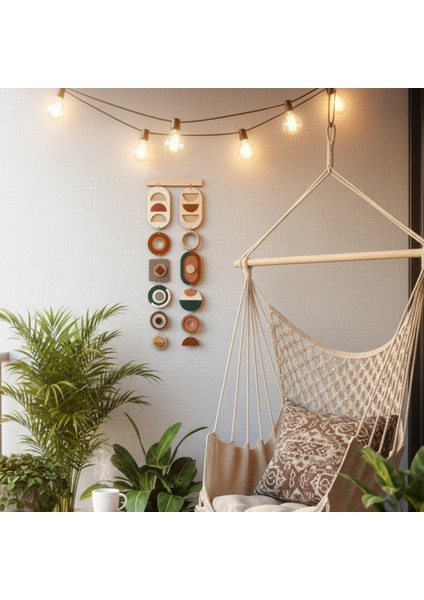 Modern Geometrik Bohem Ahşap Duvar Dekoru modelleri