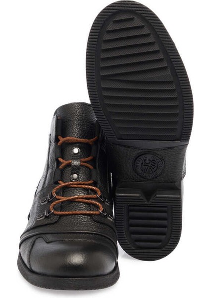 Siyah Hakiki Deri Erkek Casual Bot - E23K1BT56503-A41