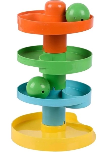 Renkli Dönen Toplar Bebek Oyuncak Çıngıraklı 23 cm