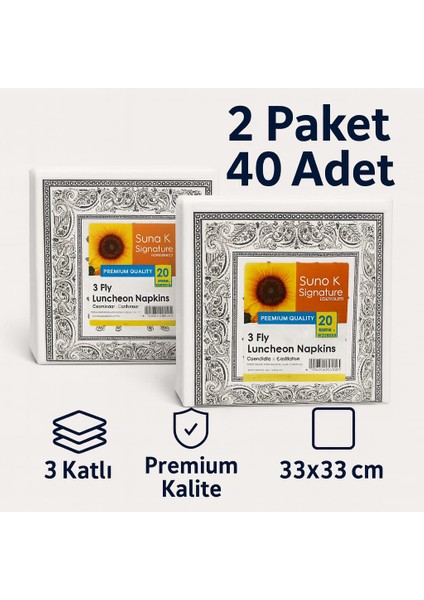 Suna K Signature Collection – Premium Desenli Peçete