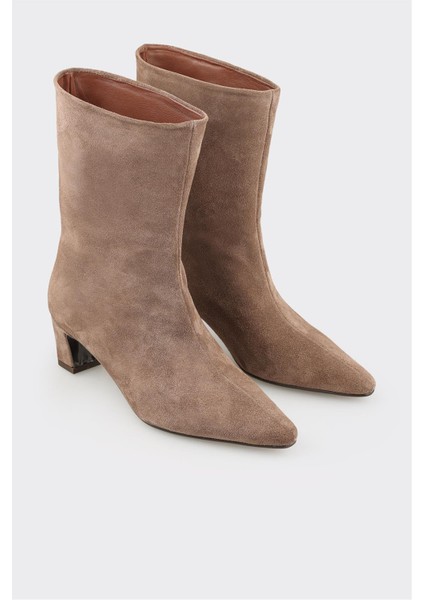 Vizon Deri Kadın Klasik Bot fiyatları