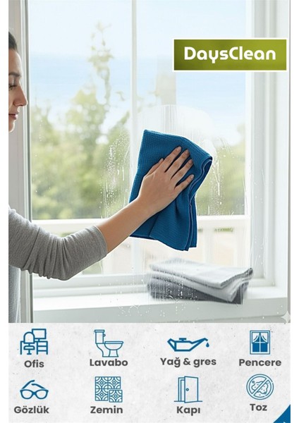 3'lü Mikrofiber Temizlik Bezi | Mutfak Cam Araba Temizlik ve Kurulama Bezi | 40X60 | Iz Leke ve Bırakmaz | indirimleri