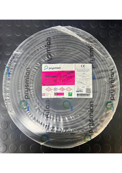 Orjınal H07Z1-K Siyah 16 mm Kablo 100MT