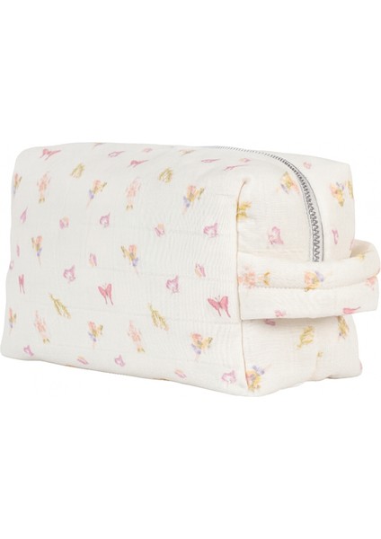 %100 Pamuk Müslin Bakım Çantası - Büyülü Bahçe / Kelebek
