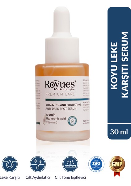 Koyu Leke Karşıtı Arbutin Cilt Serumu - Cilt Tonu Eşitleyici (Arbutin + Hyaluronik Asit + Vitamin C)