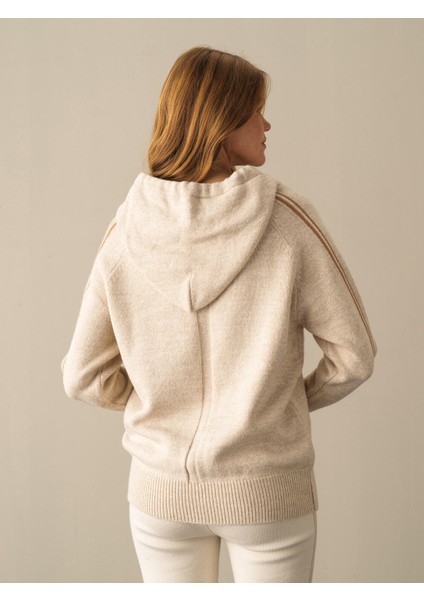 Kadın Bej Oversize Kazak