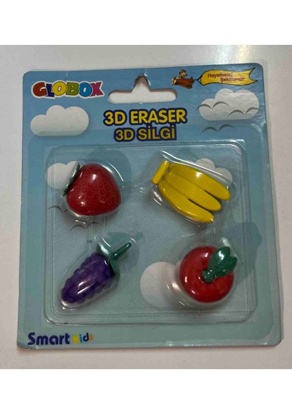 Meyveli 3D Silgi Seti 3 set