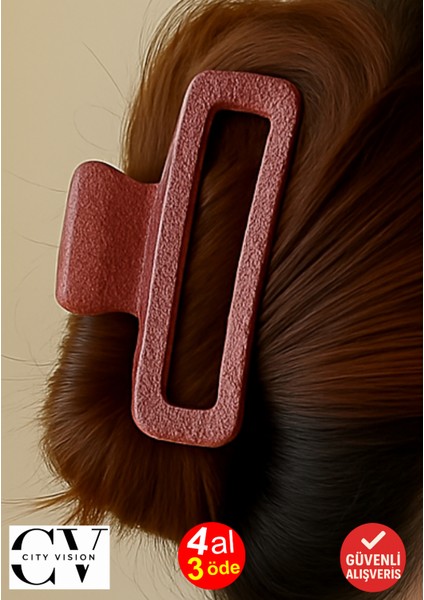 Simli Pudra Pembe Renk Oval Model Mandal Toka 11 cm - Şık ve Dayanıklı