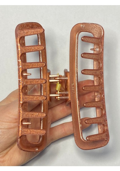 Simli Pudra Pembe Renk Oval Model Mandal Toka 11 cm - Şık ve Dayanıklı indirimleri