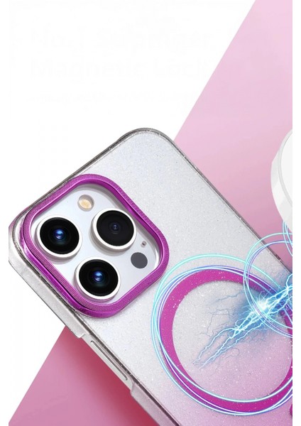 Apple iPhone 14 Pro Max Glossy Magsafe Kapak - Pembe fiyatları