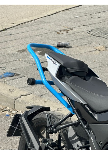 Nk 250 Özel Takozlu Kuyruk Koruma Demiri Teker Demiri Stunt Aparatı (Mavi)