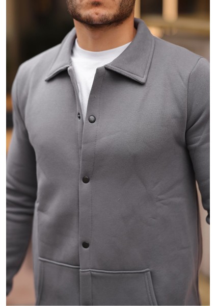 Çıtçıtlı Cepli Içi Şardonlu Sweatshirt Hırka fiyatları