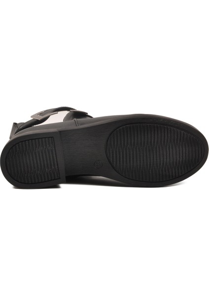 Siyah Cilt Fermuarlı Kaymaz Içi Polarlı Kadın Bot 209144 Z indirimleri