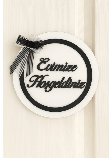 Ahşap Kapı Süsü Duvar Süsü, Duvar Dekoru Beyaz 24 cm