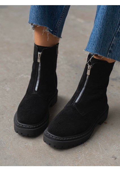 Sully Siyah Süet Hakiki Deri Kadın Bot modelleri