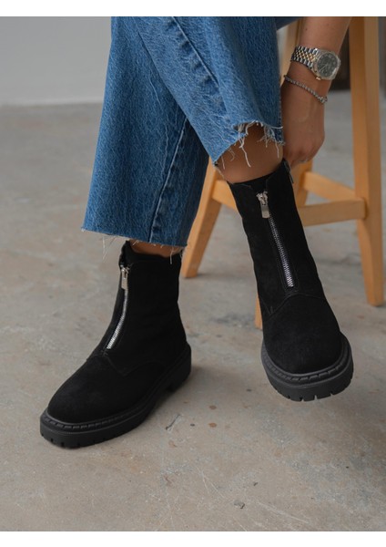 Sully Siyah Süet Hakiki Deri Kadın Bot fırsatları
